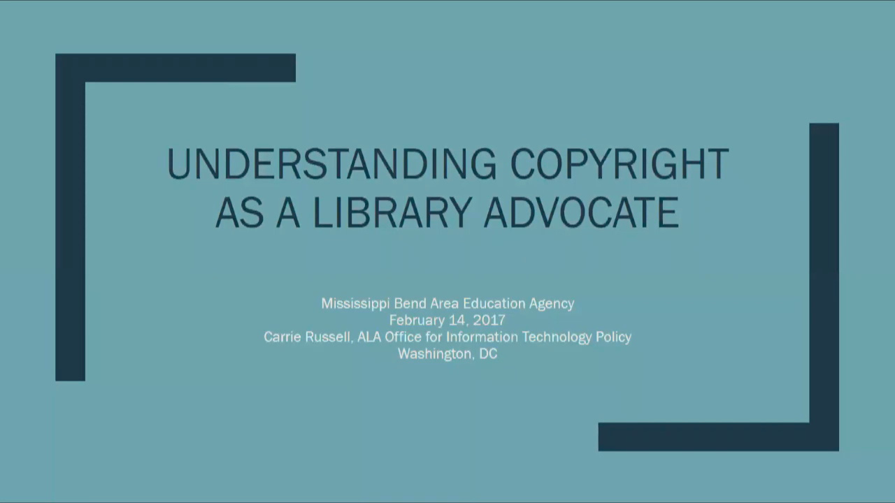 Understanding Copyright as a Library Advocate